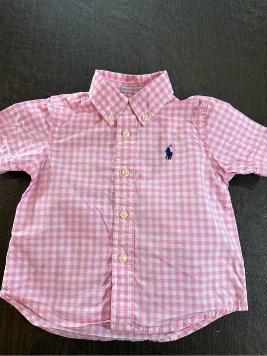 Ralph Lauren Other - Ralph Lauren Pink Gingham Short-Sleeve Button-Down Shirt - Boys Sz 12M